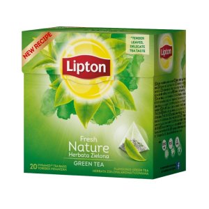 Herbata LIPTON Green Nature, piramidki, 20 torebek, zielona
