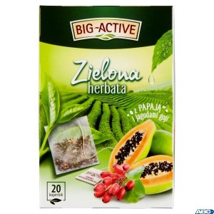 Herbata BIG-ACTIVE PAPAJA JAGODA GOJI zielona 20 kopert / 34g