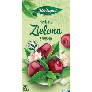 Herbata HERBAPOL Zielona z wiśnią 20t