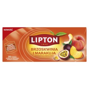 Herbata LIPTON owocowa, brzoskwinia i marakuja, 20 torebek