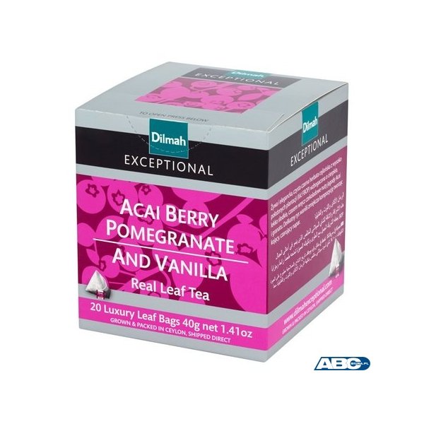 Herbata DILMAH jagoda acai, granat i wanilia 20t czarna