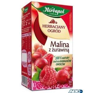 Herbata HERBAPOL MALINA Z ŻURAWINĄ czarna 20t