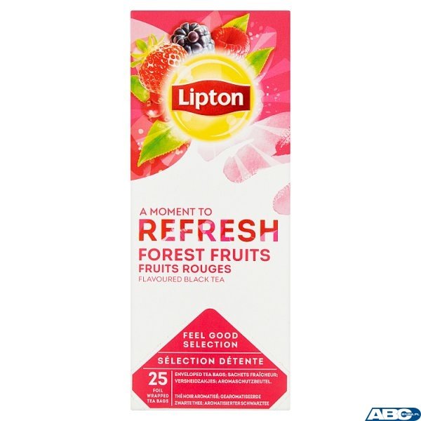 Herbata LIPTON REFRESH FOREST FRUTIS 25k.fol czarna