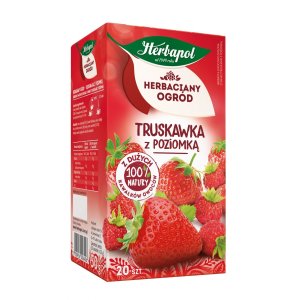 Herbata HERBAPOL Herbaciany Ogród, 20 torebek, truskawka z poziomką