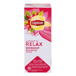 Herbata LIPTON Relax, dzika róża, 25 torebek
