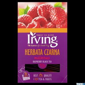 Herbata IRVING malinowa 20 kopert 1,5g czarna