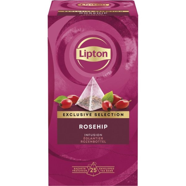 Herbata LIPTON, piramidki, Exclusive Selection, dzika róża, 25 kopert