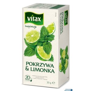 Herbata VITAX INSPIRATIONS Pokrzywa & Limonka 20t *1,65g ziołowa bez zawieszki