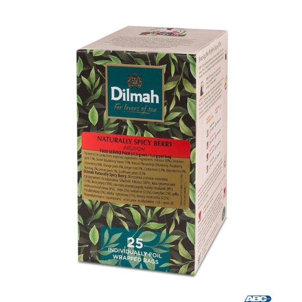Herbata DILMAH Naturally Spicy Berry 25 kopert ziołowo-owocowa