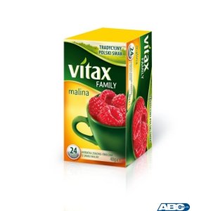 Herbata VITAX FAMILY MALINA (24 saszetek) bez zawieszki