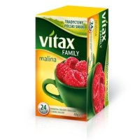 Herbata VITAX FAMILY MALINA (24 saszetek) bez zawieszki