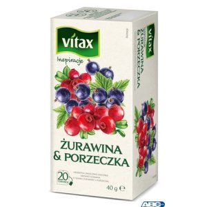 Herbata VITAX żurawina i porzeczka 20t owocowo-ziołowa