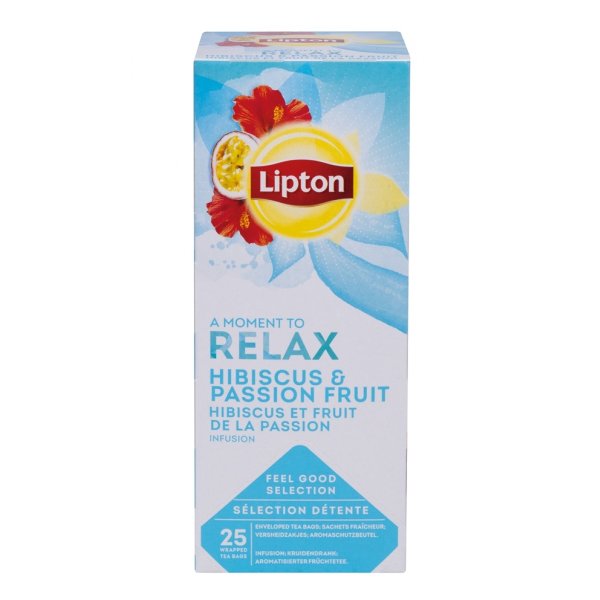 Herbata LIPTON Relax, hibiskus marakuja, 25 torebek