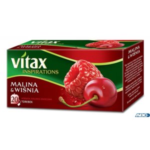 Herbata VITAX INSPIRATIONS MALINA&WIŚNIA 20t*2g zawieszka