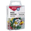 Pinezki kolorowe beczułki OFFICE PRODUCTS, w pudełku, 25szt., mix kolorów