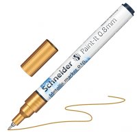 Marker metaliczny SCHNEIDER Paint-It 010, 0,8 mm, złoty metalik