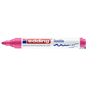 Marker do tkanin okrągła końcówka 3 mm różowy fluorescencyjny Edding 4500 / 069 / RF