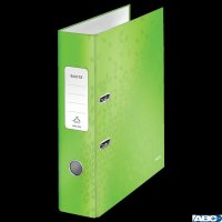 Segregator z mechanizmem WOW Leitz 180, A4/80mm, zielony 10050054 (X)