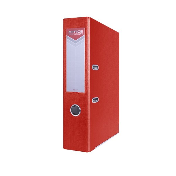 Segregator OFFICE PRODUCTS Officer z szyną, PP, A4/75mm, czerwony
