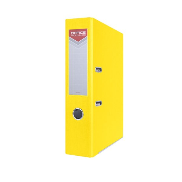 Segregator OFFICE PRODUCTS Officer z szyną, PP, A4/75mm, żółty