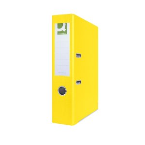 Segregator Q-CONNECT Hero z szyną, PP, A4 / 75mm, żółty