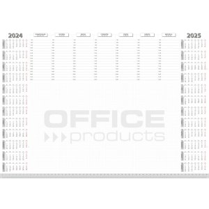 Podkładka na biurko OFFICE PRODUCTS, planer 2024 / 2025, biuwar 594x420mm A2 ,52k., biała