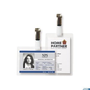 Karta identyfikacyjna (50szt.) z klipsem pozioma  +  wkładki a4  11131 3L