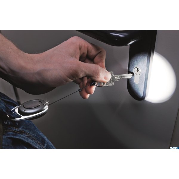 Mechanizm ściągający JOJO STYLE LED, metal za p, 80 cm Czarny 819801 DURABLE