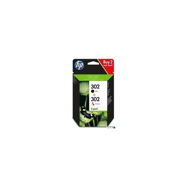 Tusz HP 302 (X4D37AE) czarny 3,5ml + kolor 4ml 2szt.