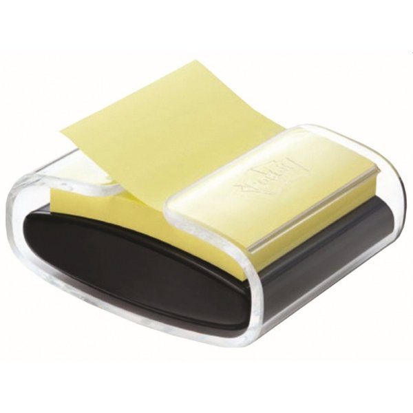 Podajnik do karteczek samoprzylepnych POST-IT® Pro (PRO-B-1SSCY-R330), czarny, w zestawie 1 bloczek Super Sticky Z-Notes