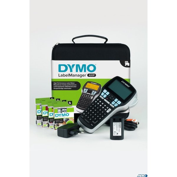 Drukarka przenośna etykiet DYMO LabelManager 420P zestaw walizkowy, klawiatura ABC S0915480