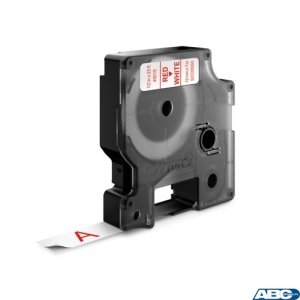 Taśma DYMO D1 - 12 mm x 7 m, czerwony  /  biały S0720550 do drukarek etykiet
