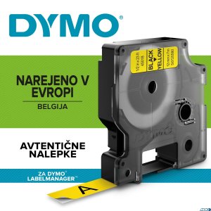 Taśma DYMO D1 - 12 mm x 7 m, czarny  /  żółty S0720580 do drukarek etykiet