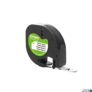 Taśma DYMO 12mm / 4m - papierowa, biały S0721510