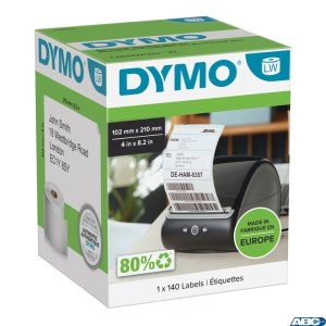 Ekstra duża etykieta logistyczna XXL (tzw. DHL)  - 102 x 210 mm, dla modelu LW XL nowość 2166659 DYMO