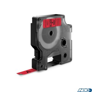 Taśma DYMO D1 - 9 mm x 7 m, czarny  /  czerwony S0720720 do drukarek etykiet
