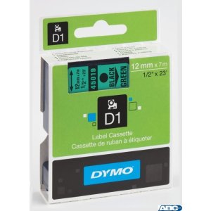Taśma czarny  / zielony 12mm / 7m 5045019 DYMO S0720590