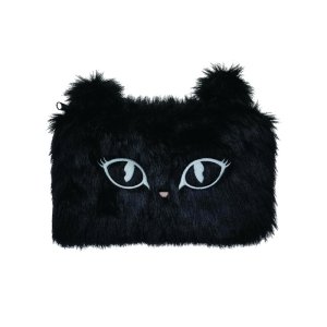 Piórnik saszetka KEYROAD Memoris Fluffy, kot, włochata, czarna