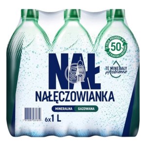 Woda NAŁĘCZOWIANKA gazowana 1.0L butelka PET zgrzewka 6 szt.
