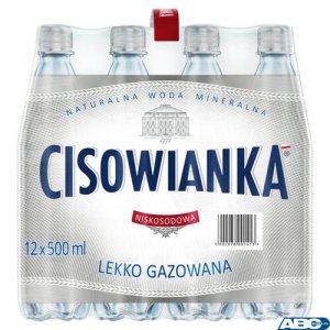 Woda CISOWIANKA 0.5l lekko gazowana zgrzewka 12 szt. KAUCJA