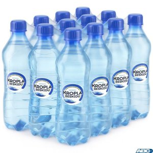 Woda KROPLA BESKIDU gazowana 0.5L butelka PET zgrzewka 12 szt. KAUCJA