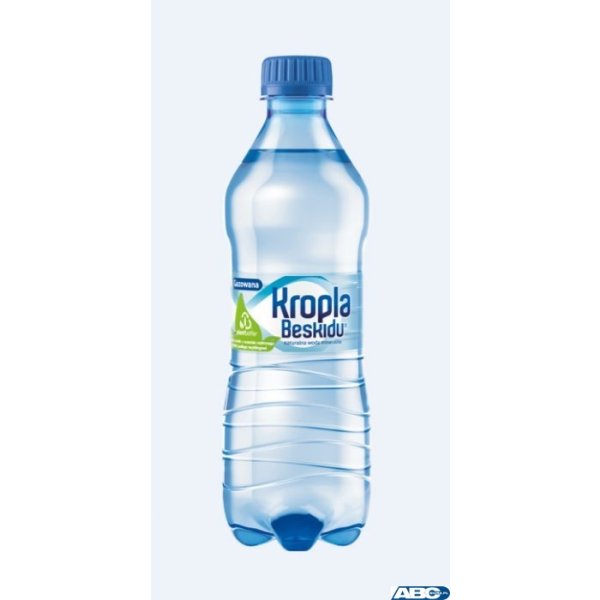 Woda KROPLA BESKIDU gazowana 0.5L butelka PET zgrzewka 12 szt.