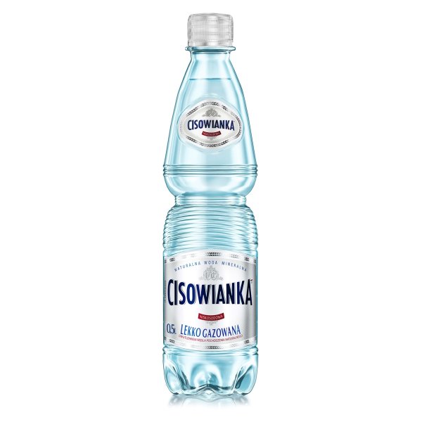 Woda CISOWIANKA, lekko gazowana, butelka plastikowa, 0,5l zgrzewka 12 szt.