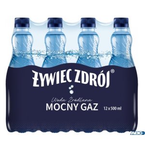 Woda ŻYWIEC ZDRÓJ 0.5l mocno gazowana zgrzewka 12 szt. KAUCJA