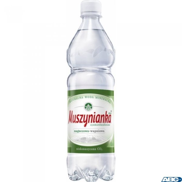 Woda MUSZYNIANKA 0.6l niskogazowana zielona zgrzewka 8 szt.