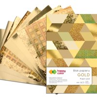 Blok GOLD, A4, 150-230g, 10 ark, Happy Color HA 3820 2030-MG