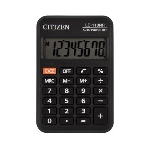 Kalkulator kieszonkowy CITIZEN LC110NR, 8-cyfrowy, 88x58mm, czarny
