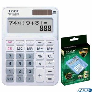 Kalkulator dwuliniowy TOOR TR-1223DB-W 10-pozycyjny biały 120-1900 (X)