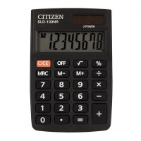 Kalkulator kieszonkowy CITIZEN SLD-100NR, 8-cyfrowy, 88x58mm, czarny