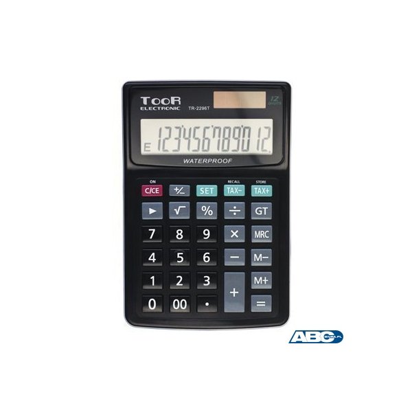Kalkulator TOOR TR-2296T, 12 pozycyjny, wodoodporny 120-1425
